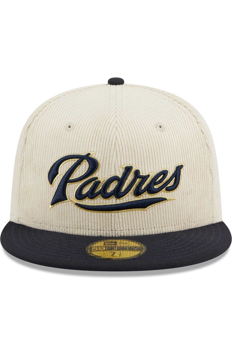 New Era Men's New Era White San Diego Padres  Corduroy Classic 59FIFTY Fitted Hat, Alternate, color, 