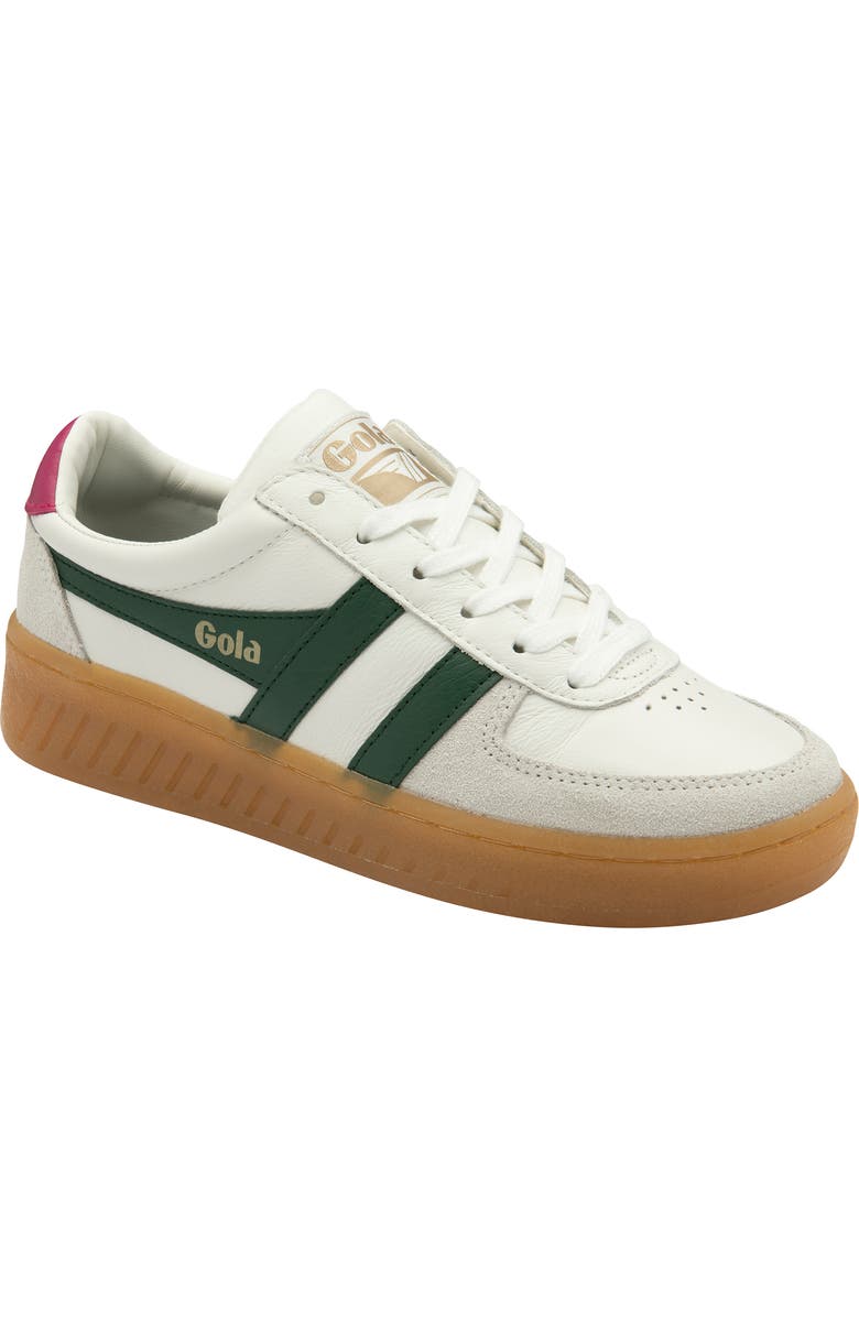 Gola Grandslam Elite Sneaker, Main, color, White/ Evergreen/ Fuchsia/ Gum