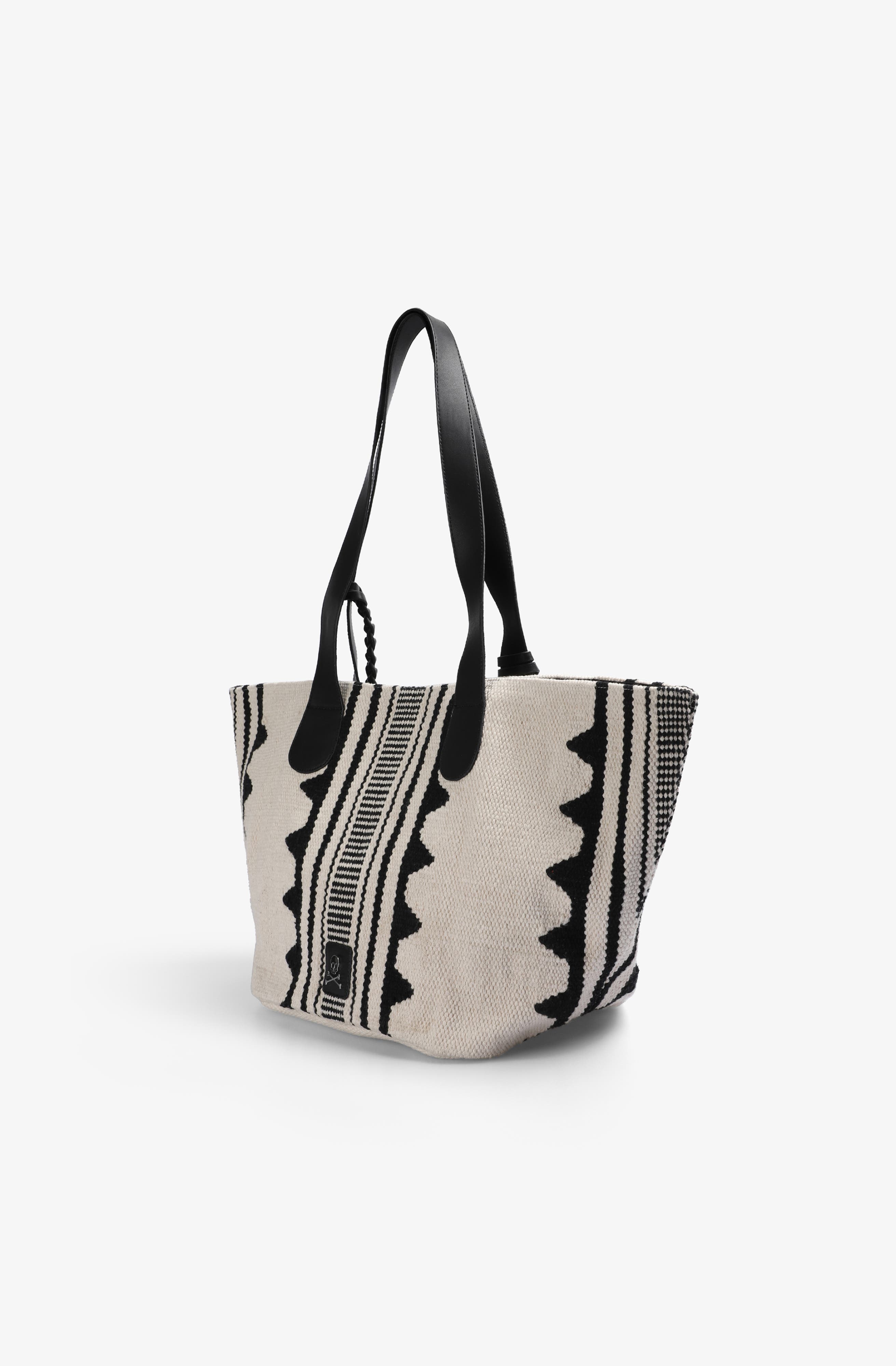 Scalpers Fab Stripes Bag, Alternate, color, White-Black