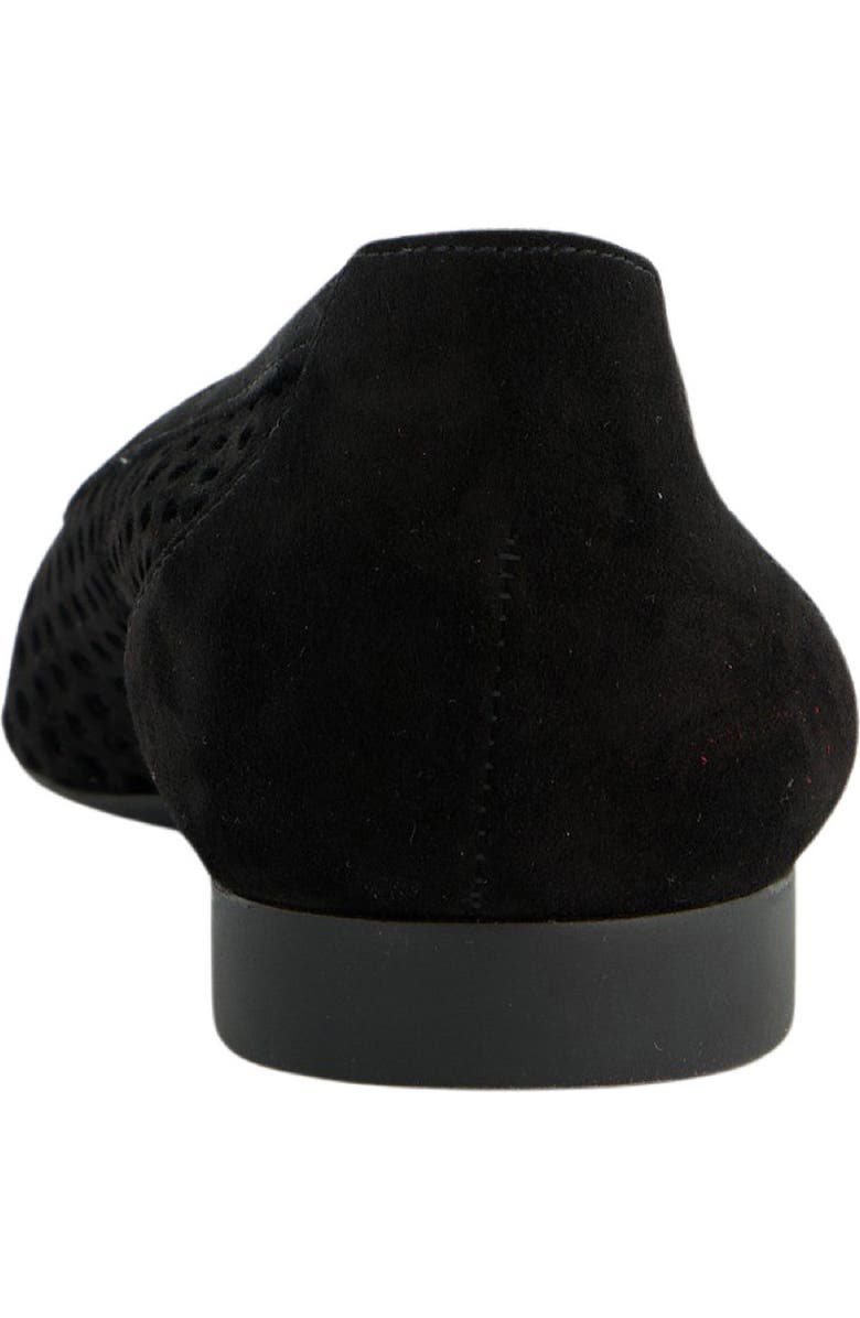 Paul Green Deanna Pointed Cap Toe Flat, Alternate, color, Black Suede