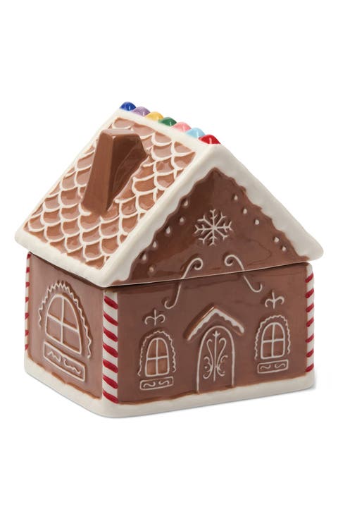 Gingerbread House Ceramic Candle