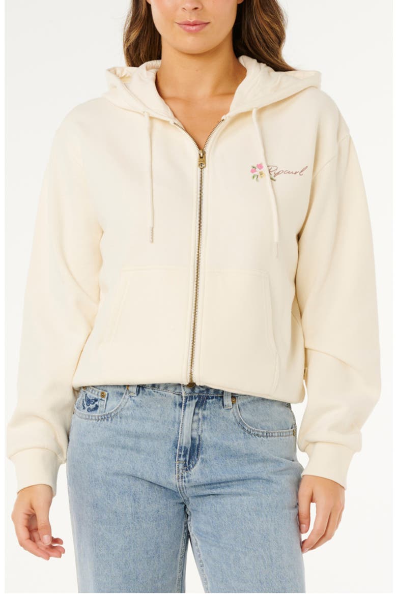 Poolside Cotton Blend Hoodie, Main, color, BONE