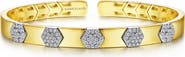 Gabriel & Co. Demure 14K Gold & Diamond Cuff Bracelet