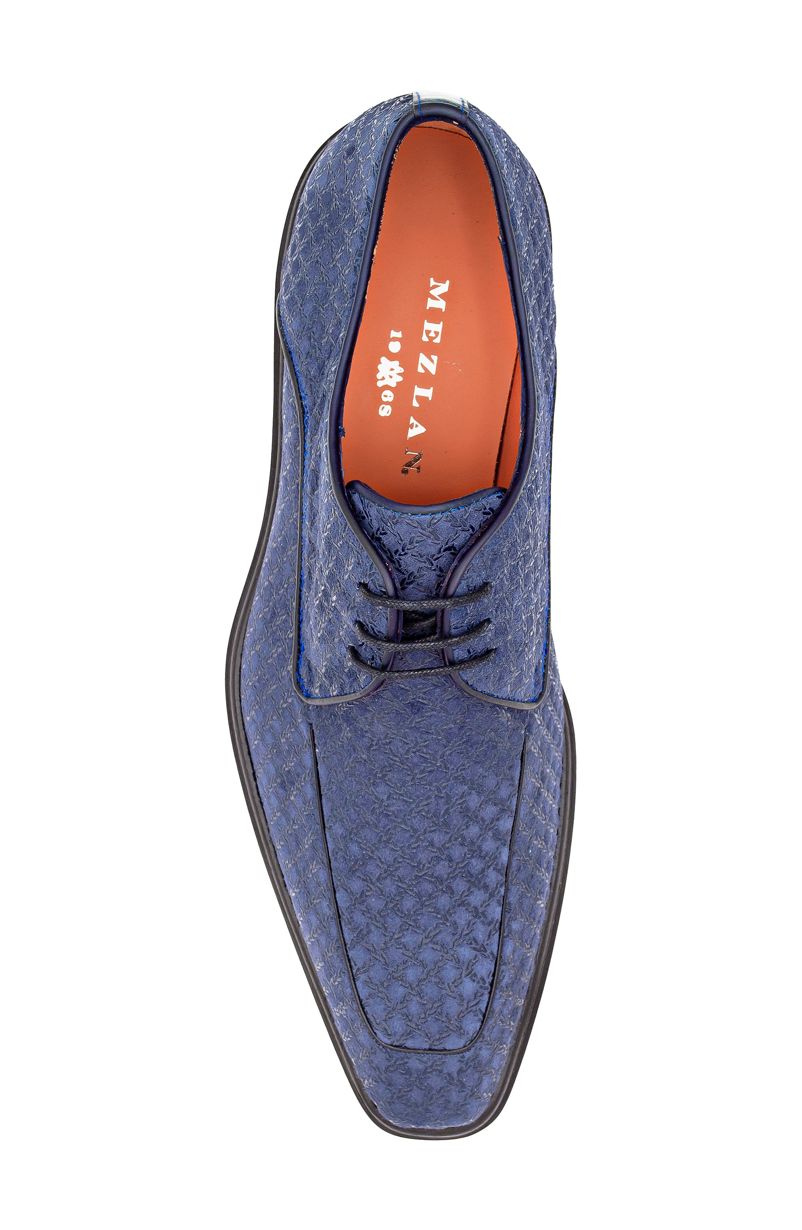 Embossed Derby, Alternate, color, BLUE
