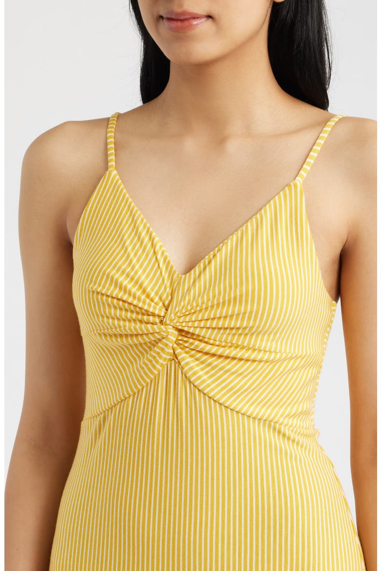 Strappy Twist Midi Dress, Alternate, color, YELLOW