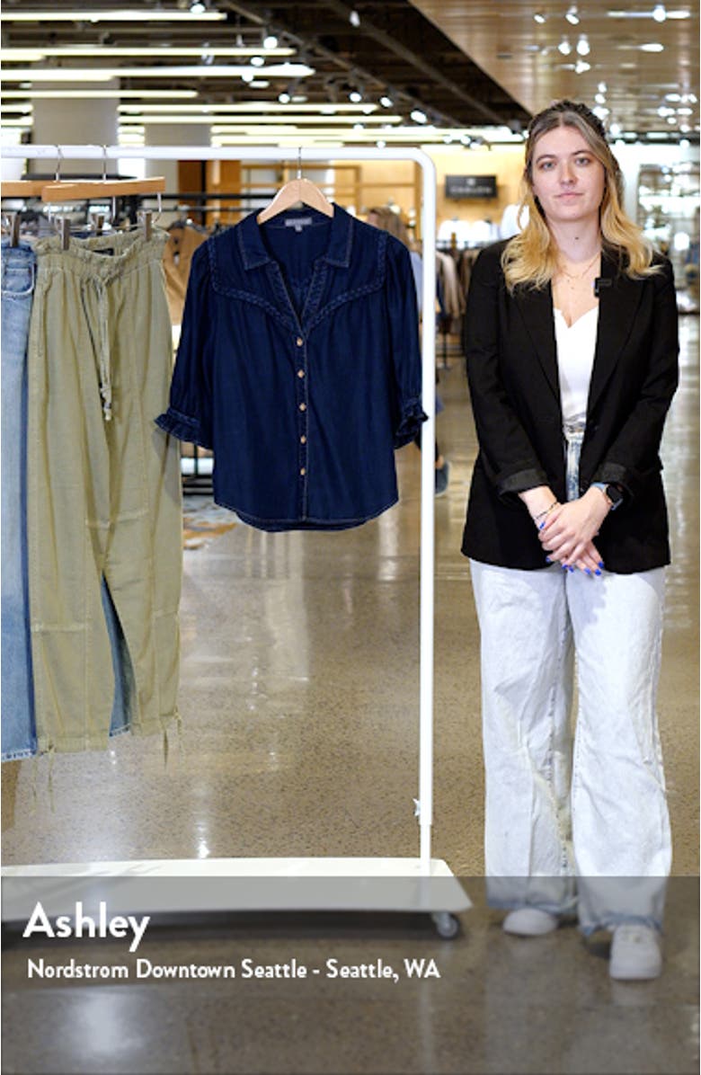 Blouson Sleeve Western Button-Up Shirt, sales video thumbnail