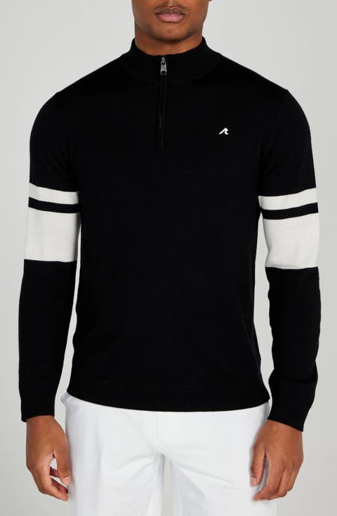 Stayner Stripe Merino Wool Quarter Zip Sweater