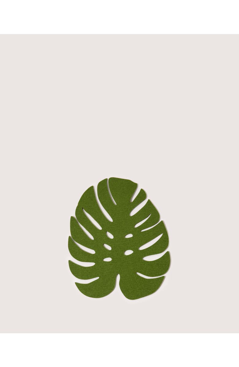 Graf Lantz Merino Wool Large Monstera Trivet, Main, color, Loden Green