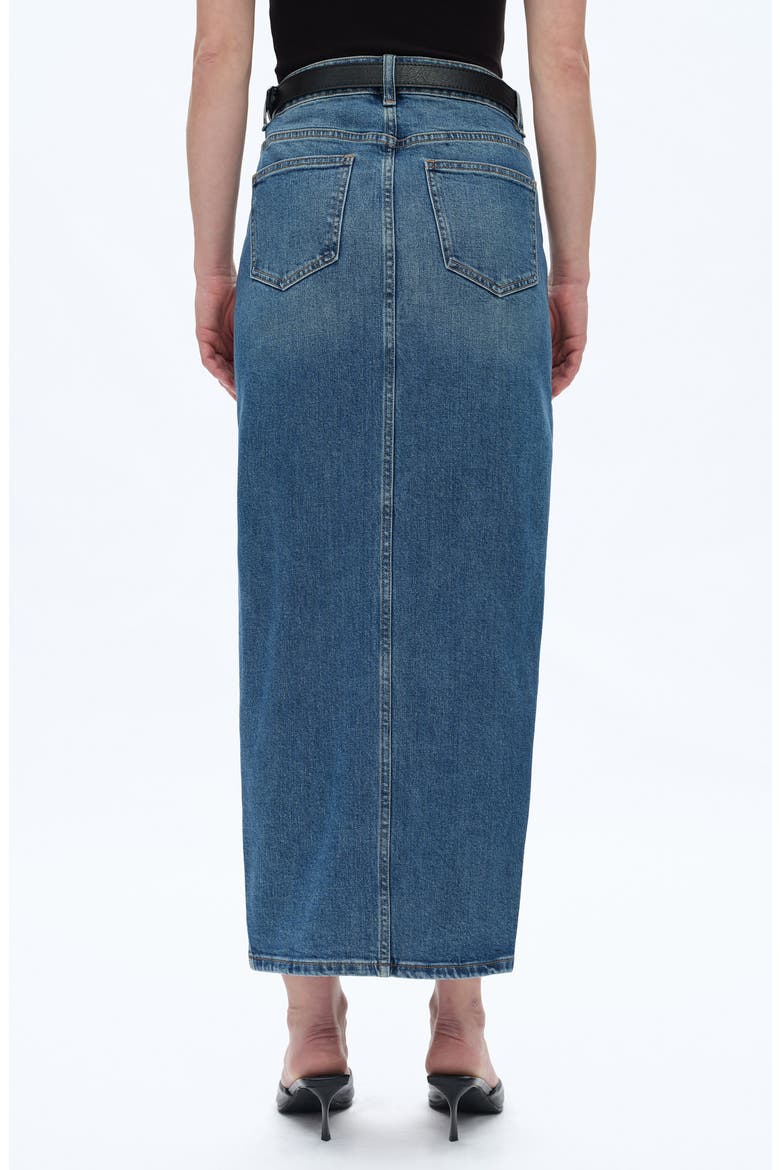 Side Slit Denim Maxi Skirt, Alternate, color, RETRO INDIGO BLUE