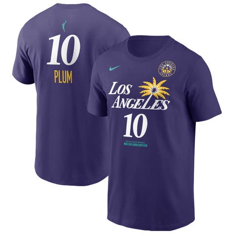 Men's Nike Kelsey Plum Purple Los Angeles Sparks Name & Number T-Shirt