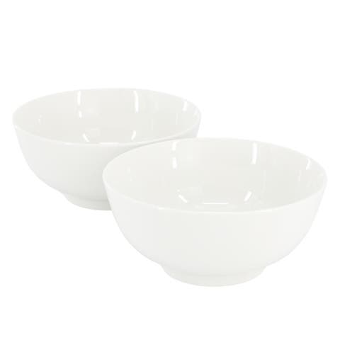 Great Essentials 2 Piece 6.9 Inch Fine Ceramic Noodle Bowl Set