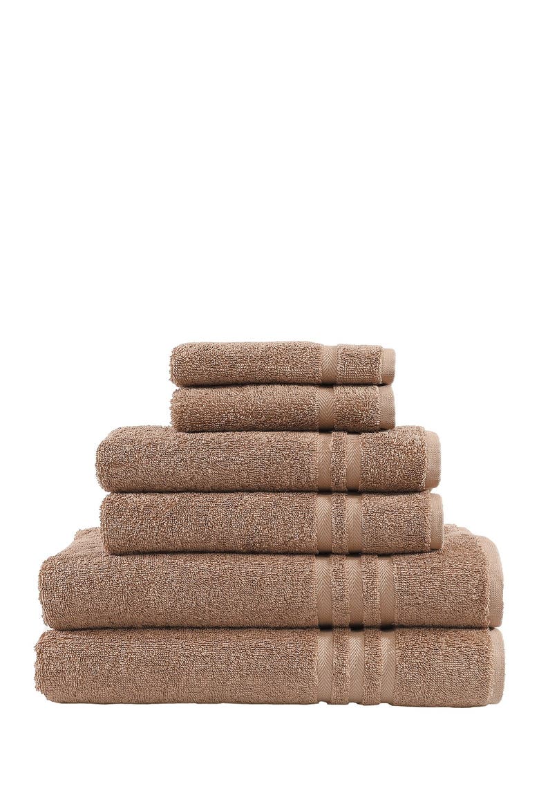 Denzi 6-Piece Towel Set - Latte, Main, color, LATTE