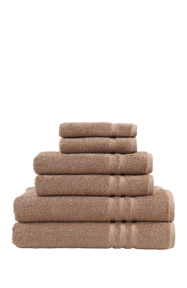 Linum Home Textiles Denzi 6-Piece Towel Set - Latte, Main, color, Latte
