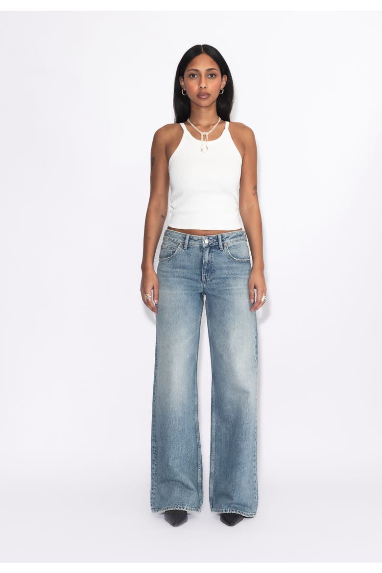 Rhue Low Wide Jeans, Alternate, color, Drift Sky Used