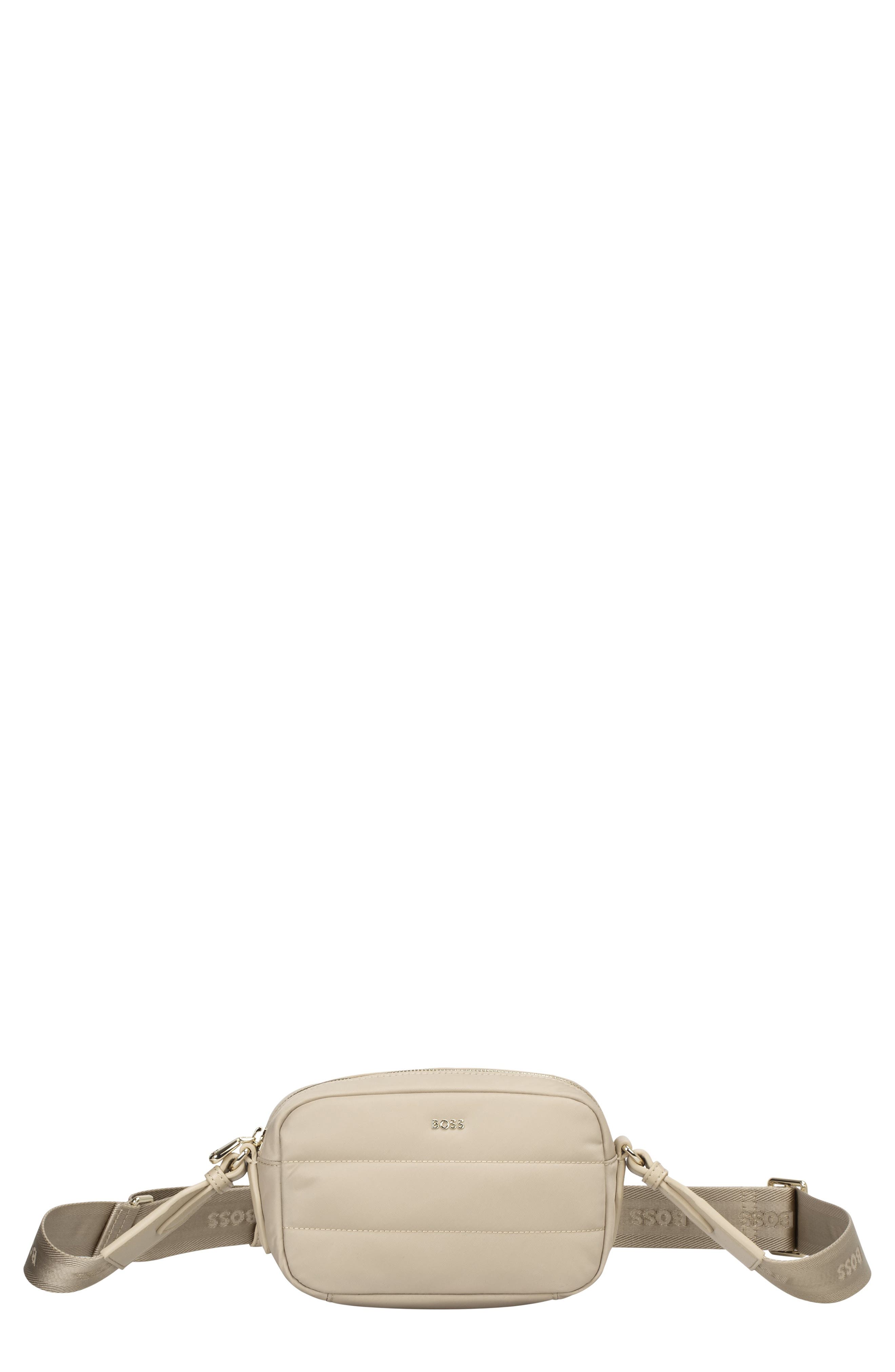 Sandy Recycled Polyester Crossbody Bag, Main, color, LIGHT BEIGE