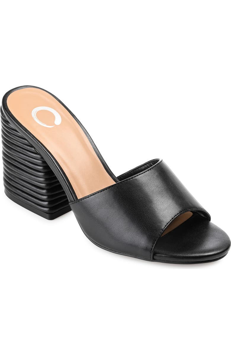 Journee Collection Leslee Peep-Toe Pump, Main, color, Black