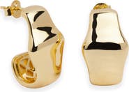 ARGENTO VIVO Bamboo J Hoop Earrings