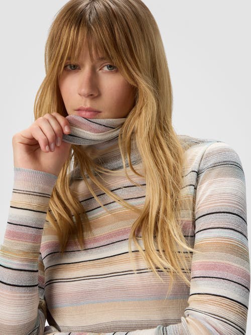 Missoni Striped High-neck Sweater In Multi