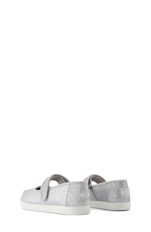 Shop Toms Kids' Nora Mary Jane Flat In Silver