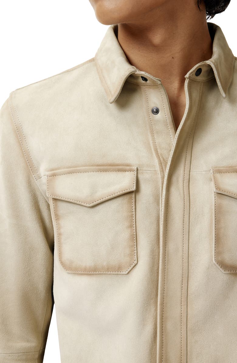 John Varvatos Izzy Suede Shirt Jacket, Alternate, color, 