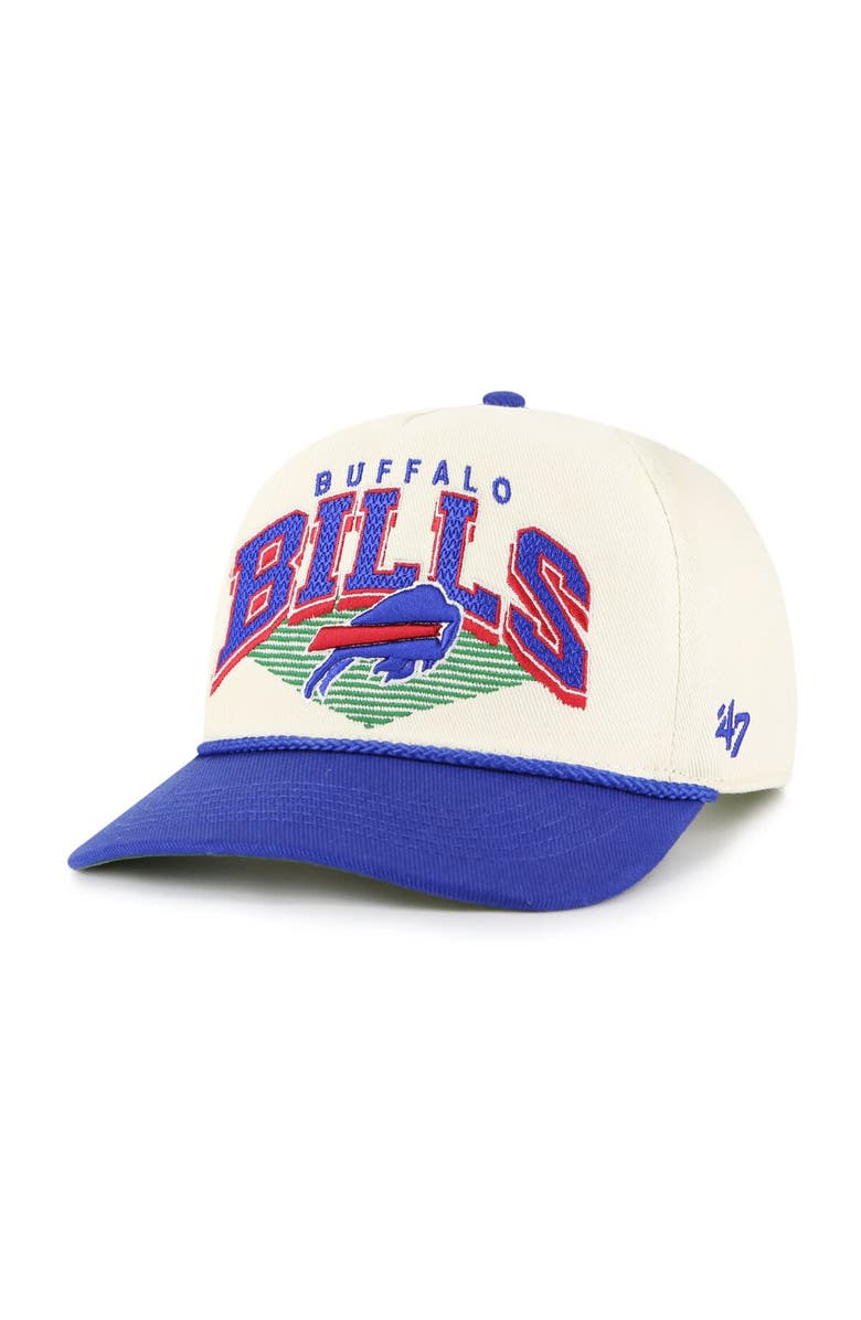 '47 Men's '47 Cream Buffalo Bills Pomona Rope Adjustable Hitch Hat, Main, color,