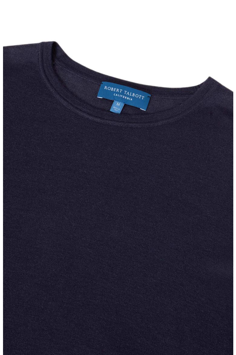 Lawrence Wool Silk Fine Gauge Jersey Long Sleeve Tee, Alternate, color, Navy