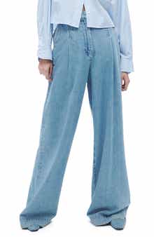 rag & bone Abigale Featherweight Pleated High Waist Baggy Jeans