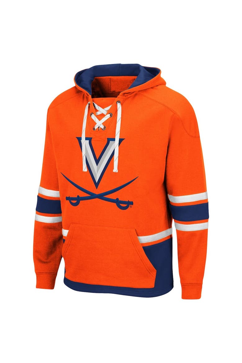 Men's Colosseum Orange Virginia Cavaliers Lace Up 3.0 Pullover Hoodie, Alternate, color, Orange
