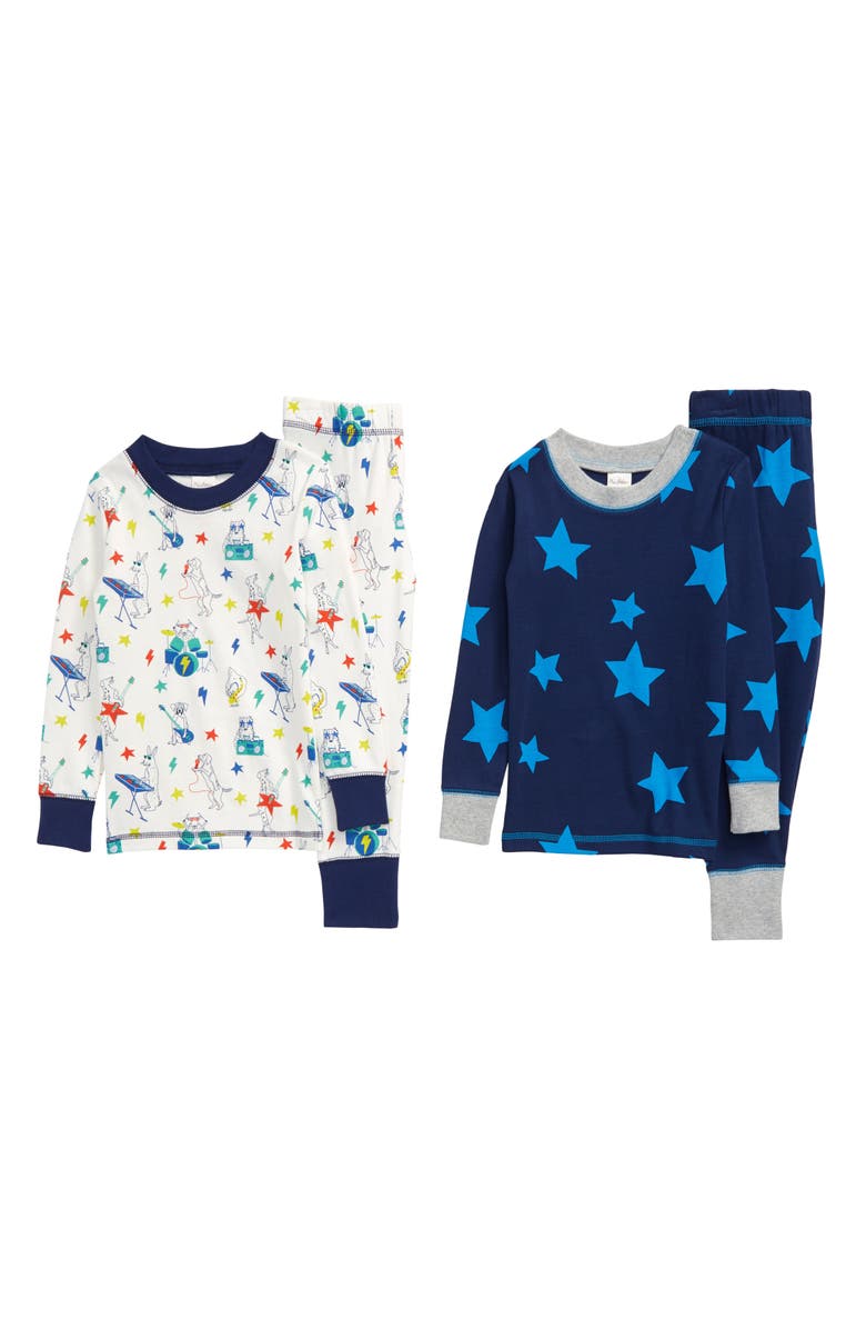 Mini Boden 2-Pack Fitted Two-Piece Pajamas, Main, color,