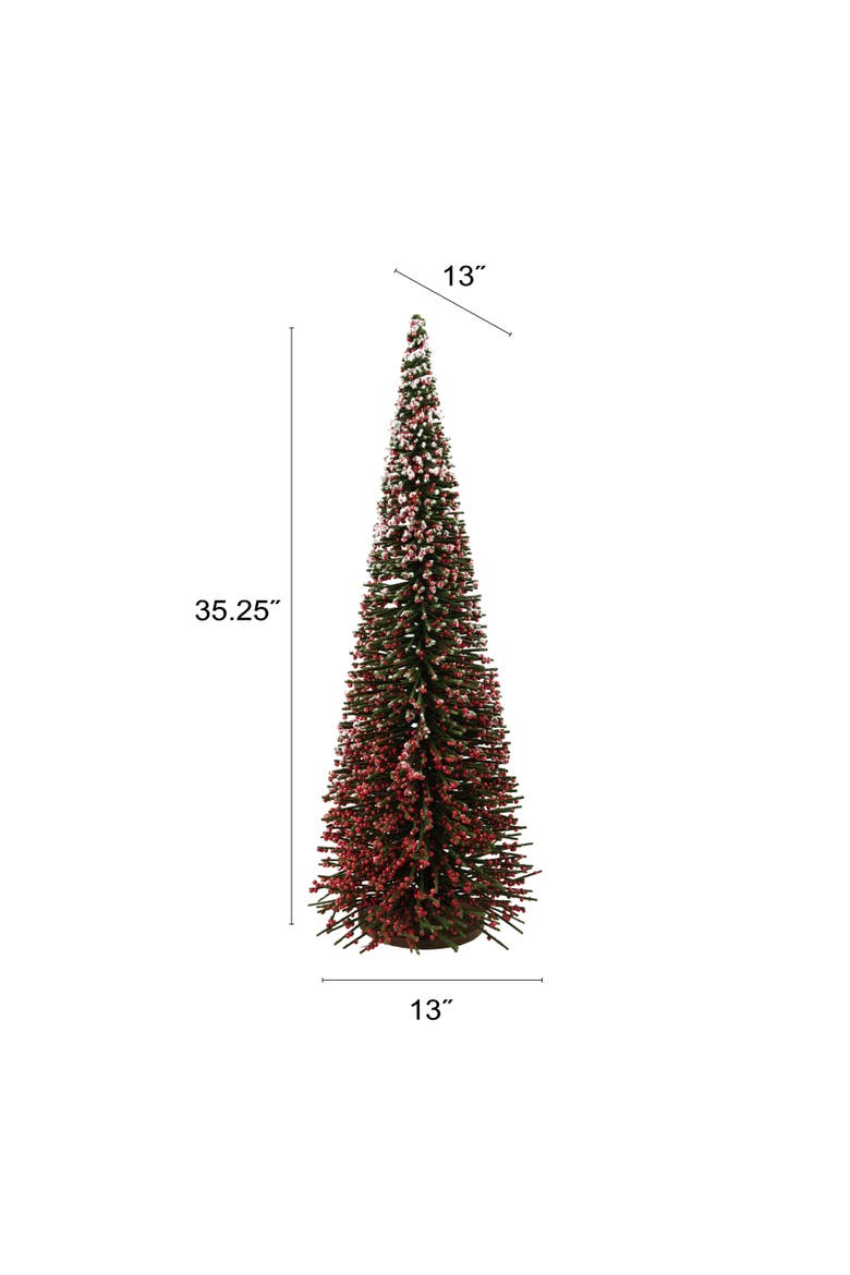 Willow Wood Holiday Tree with Sugared Berries, Alternate, color, Red and Green