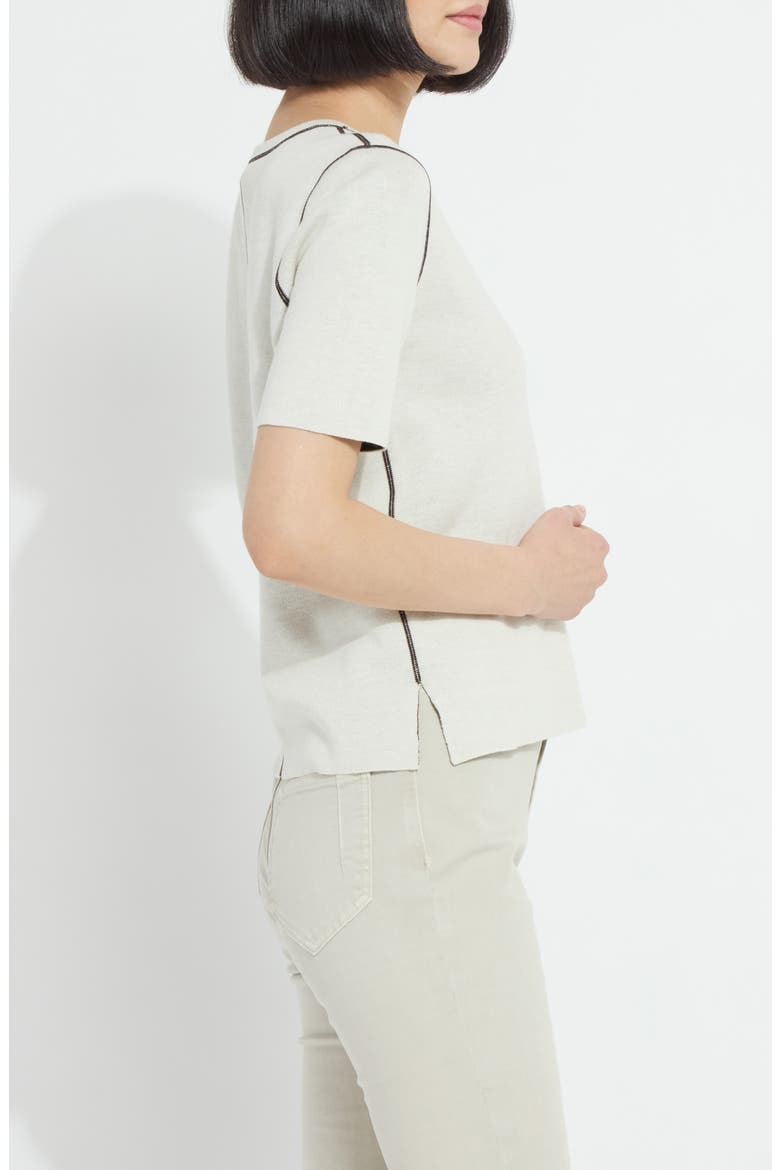 Odessa Reversible Knit T-Shirt, Alternate, color, REFINED TAUPE/ DOUBLE ESPRESSO
