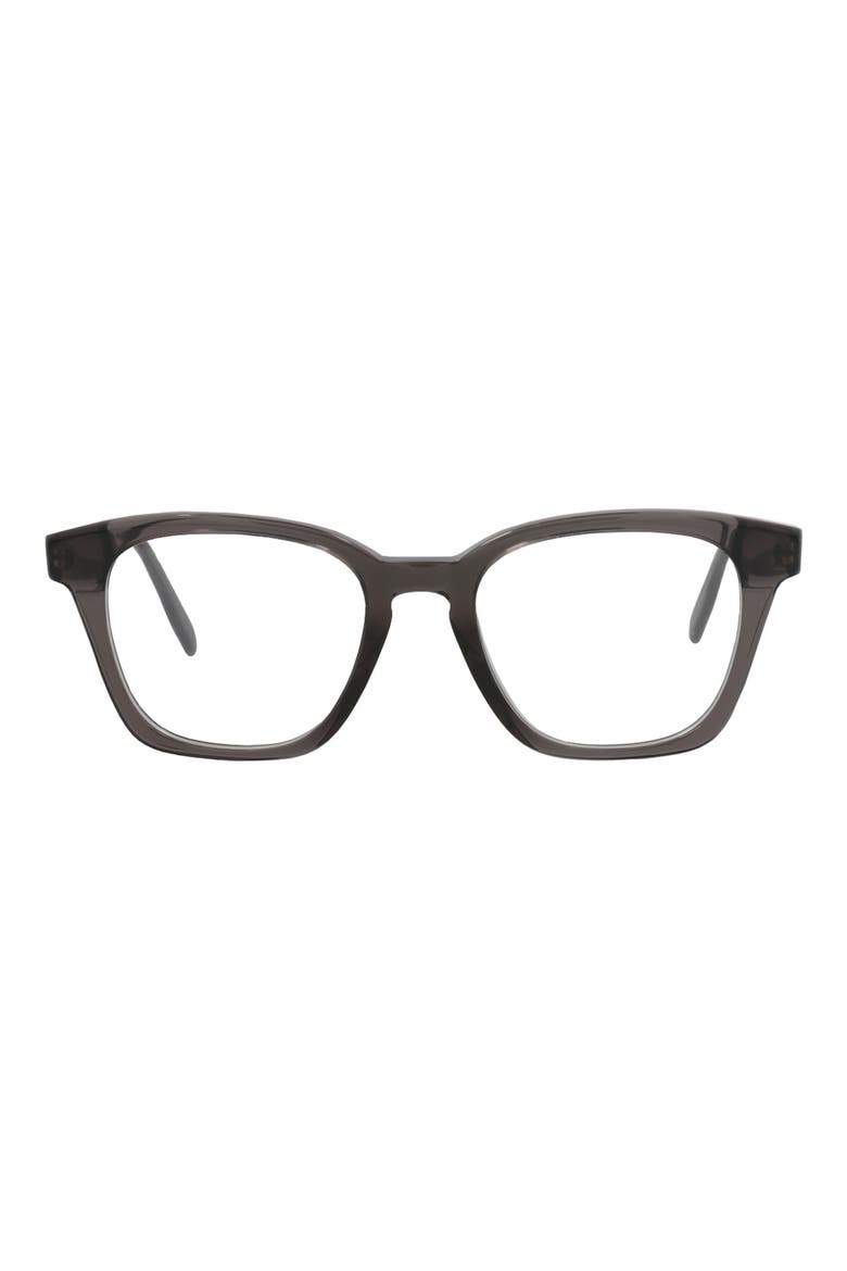 51mm Square Optical Glasses, Main, color, GREY GREY TRANSPARENT