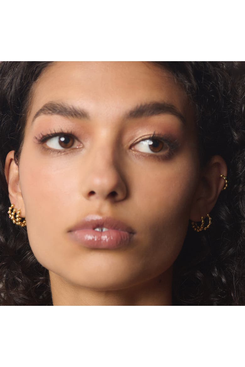 Demetra Tsavorite Hoop Earrings, Alternate, color, Yellow Gold