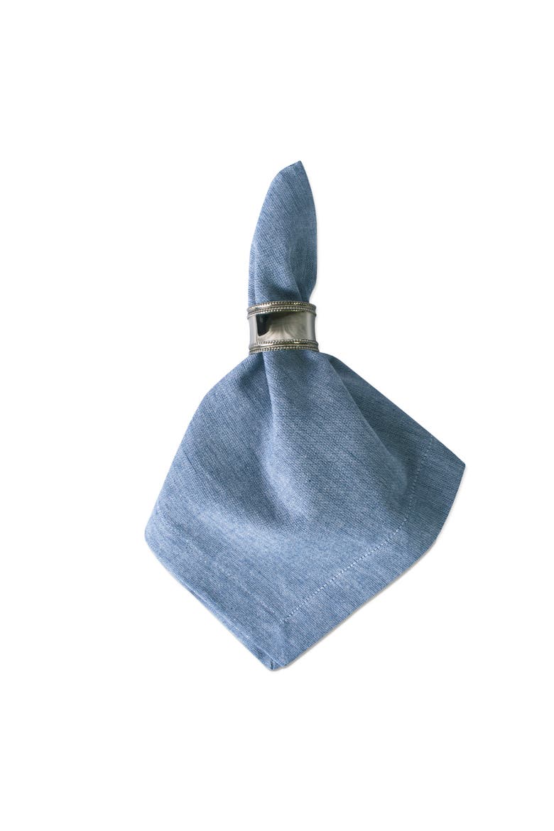 Solid Chambray Napkin Set/6, Alternate, color, Blue