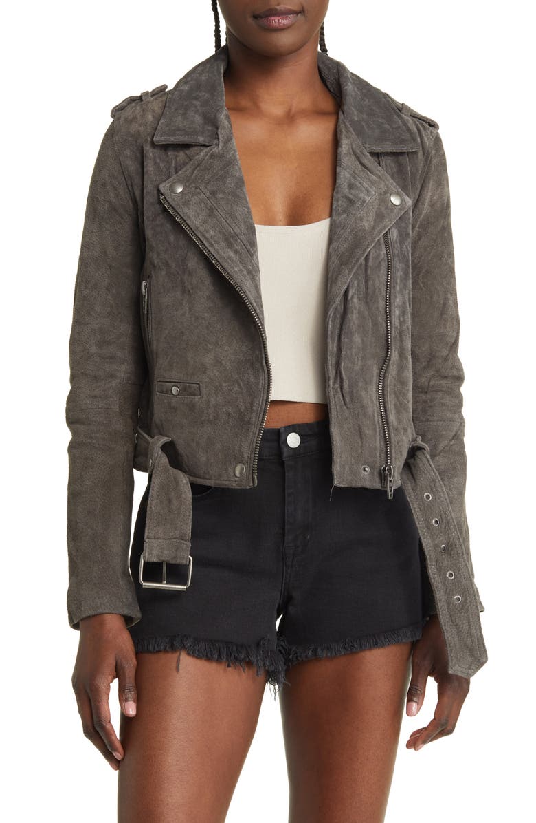 BLANKNYC Suede Moto Jacket, Main, color, 