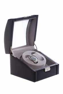 Bey-Berk Black Leather Watch Winder