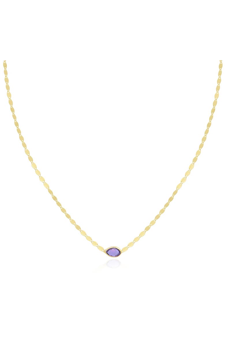The Lovery Fine Jewelry Amethyst Disco Necklace, Main, color, Amethyst