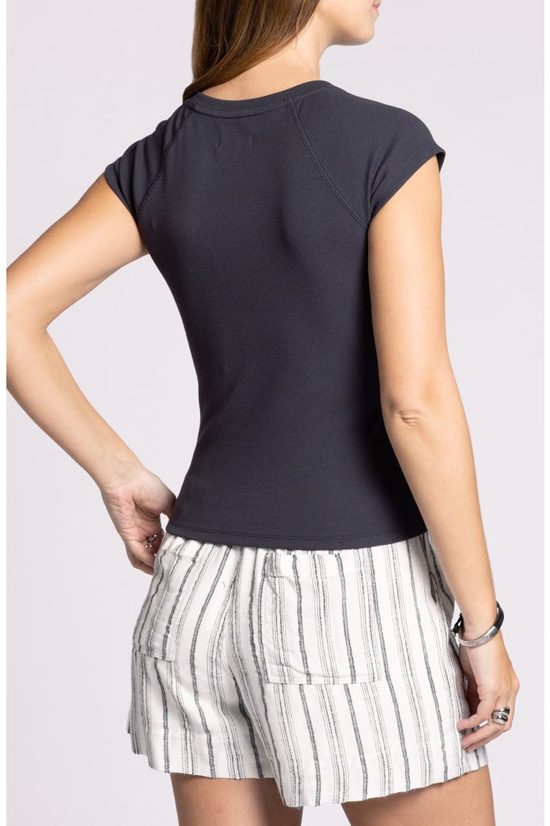 Winslet Rib Raglan Sleeve T-Shirt, Alternate, color, OBSIDIAN