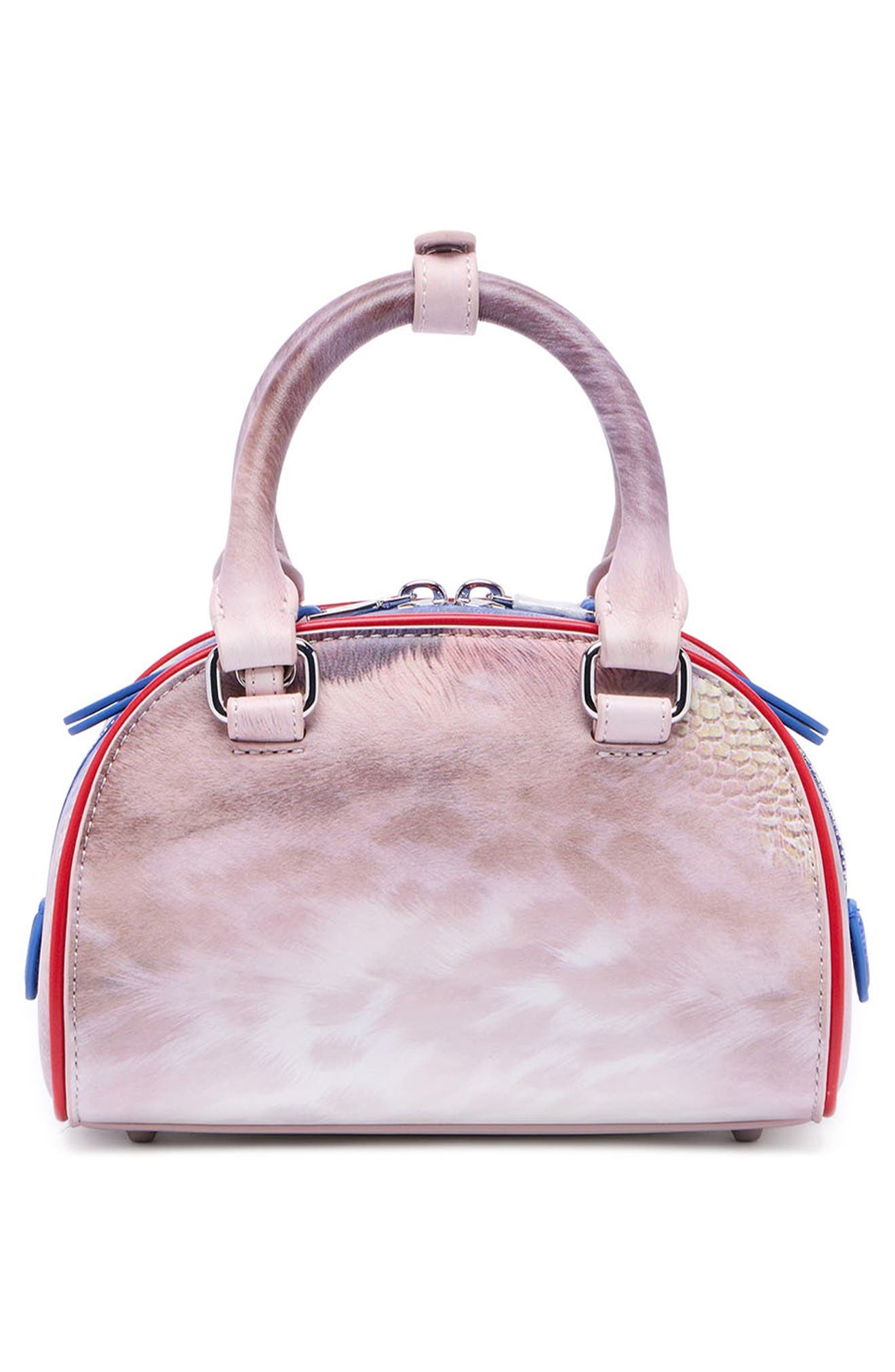 DIESEL<sup>®</sup> Mini 1DR Dome Faux Leather Bowling Bag, Alternate, color, Pink