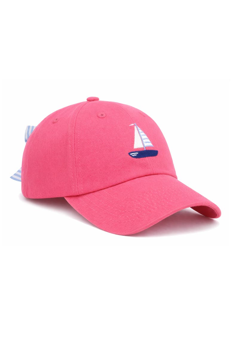 Sailboat Bow Baseball Hat, Main, color, Red