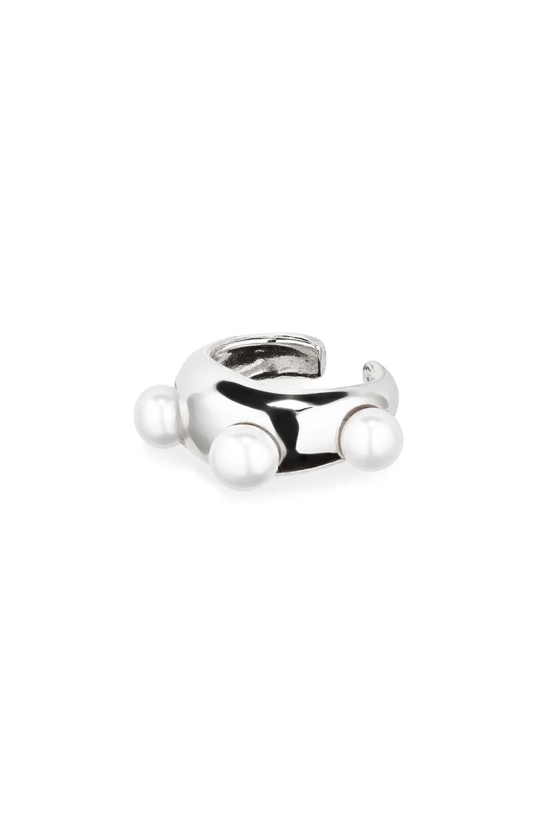 FARIS Grosso Pearla Cultured Pearl Ear Cuff, Main, color, 
