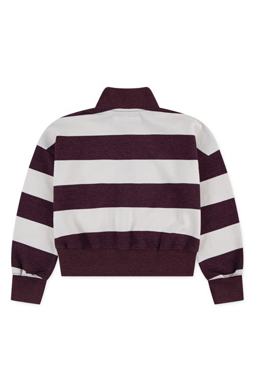 Abercrombie Kids Kids' Stripe Quarter Zip Sweatshirt In Multi