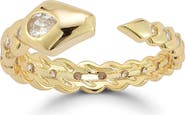 CHLOE AND MADISON Snake Cubic Zirconia Split Shank Ring