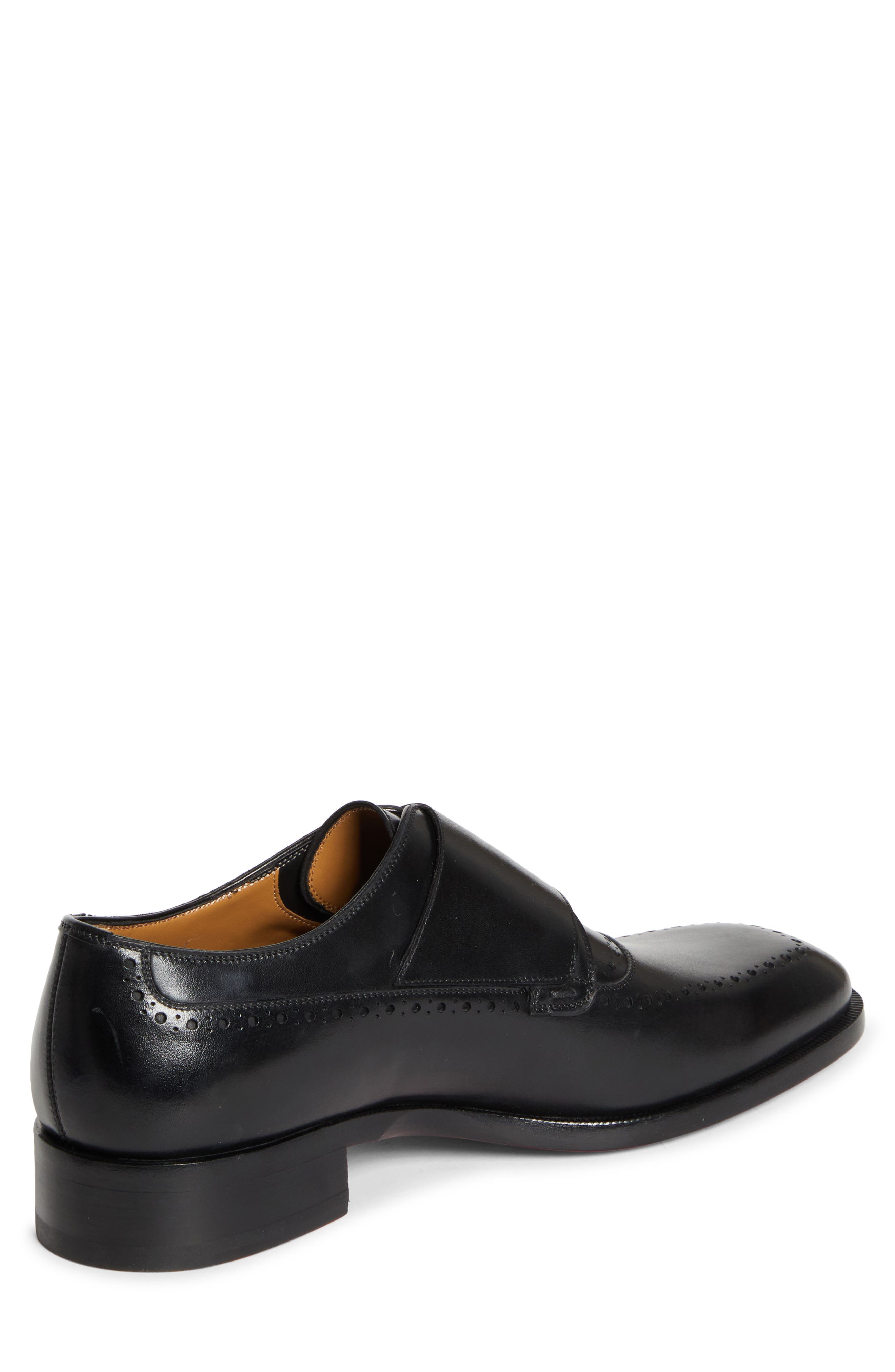 Christian Louboutin Sartok Double Monk Strap Shoe, Alternate, color, Black