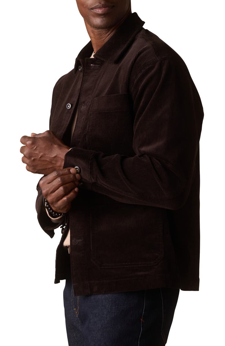 The Normal Brand Corduroy Chore Coat, Alternate, color, Dark Brown