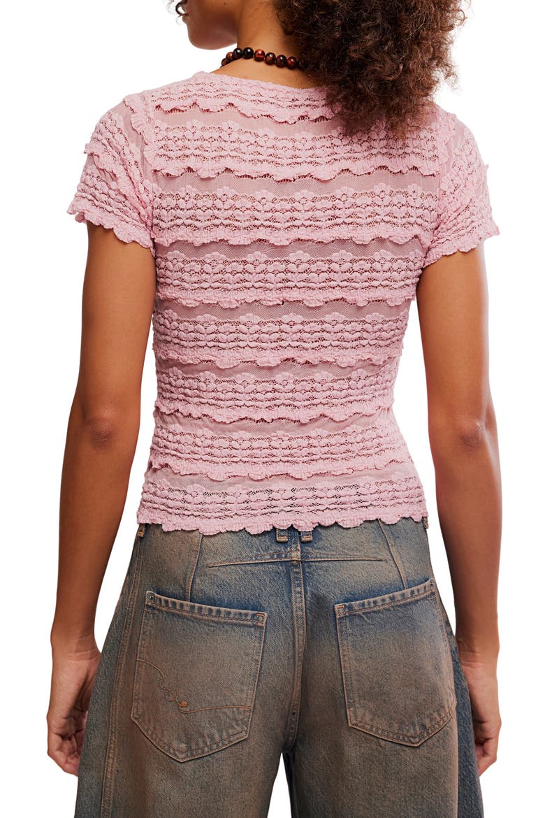 Angelina Mixed Lace Top, Alternate, color, BLUSHING CORAL