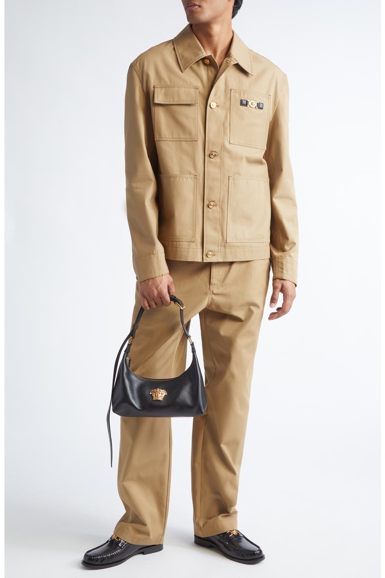 Medusa Cotton Canvas Chore Jacket, Alternate, color, DARK SAND