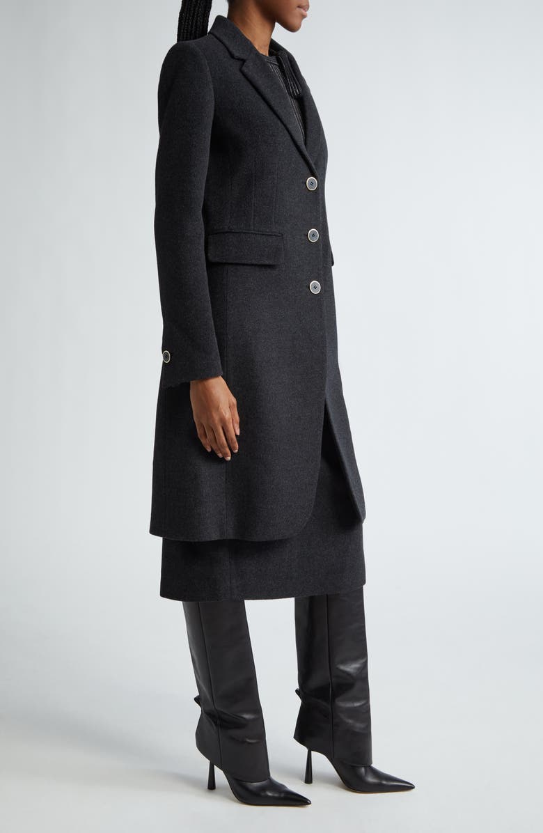 St. John Collection Single Breasted Wool & Cashmere Coat, Alternate, color, 