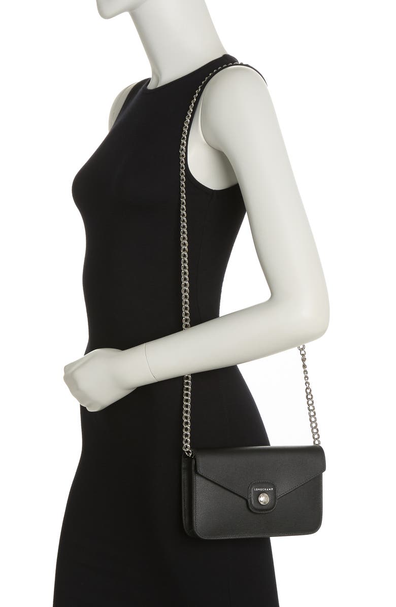 Longchamp Go Wallet on a Chain, Alternate, color, 