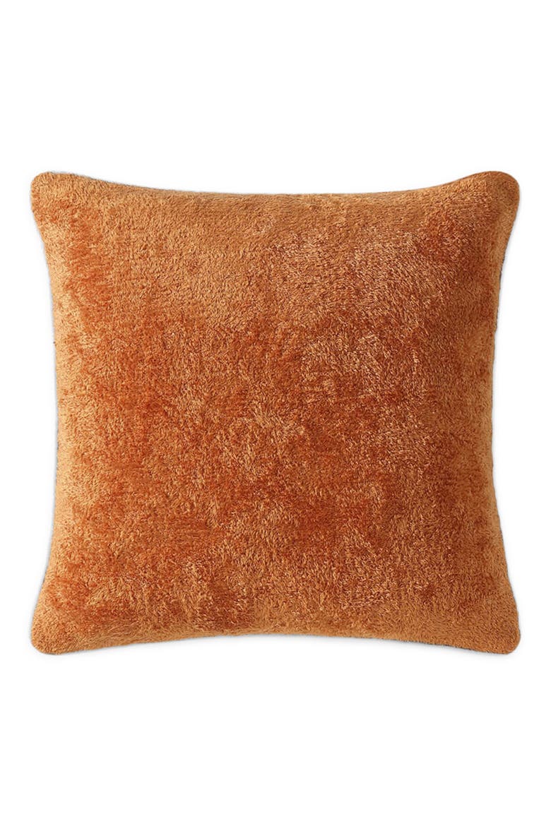 Cloud Silque Throw Pillow with Piping, Main, color, RAW SIENNA/ MISTY BLUE